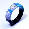 Wood Resin Ring Fashion Handmade Dried Flower Wedding Jewelry Love Ring for Women
