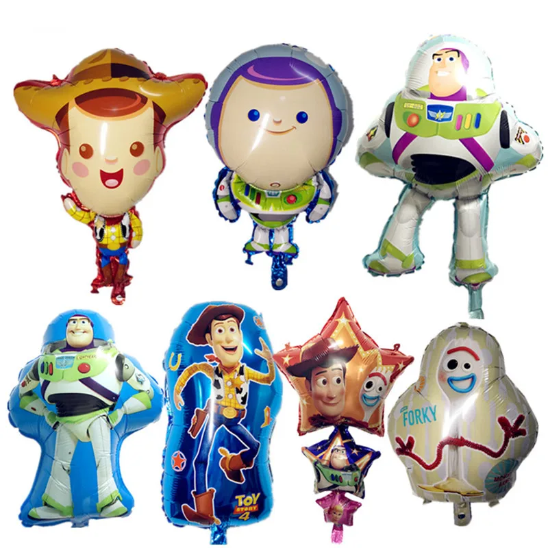 Cartoon Character Toy Story 4 Balloon Buzz Light Year Woody Forky Shape ...