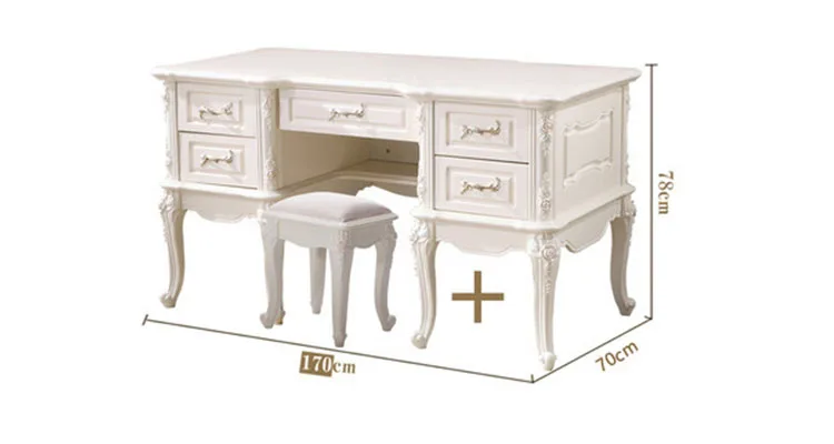 Popular Study Room Furniture Luxury Solid Wood Desks Office Writing Table OEM/ODM