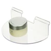 custom clear semi circular acrylic plastic round slatwall shelf