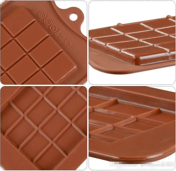 Kitchen 24Grid Chocolate Candy Sugar Mould Bar Block Ice Silicone Cake Mold US