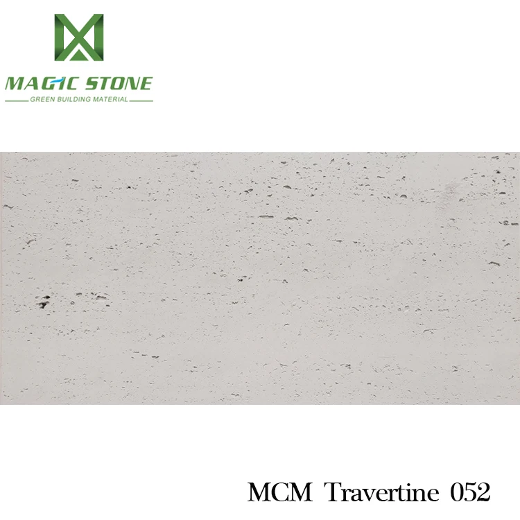 Self clean waterproof gray travertine wall stone high-rise irregular space and building refurbishment natural stone