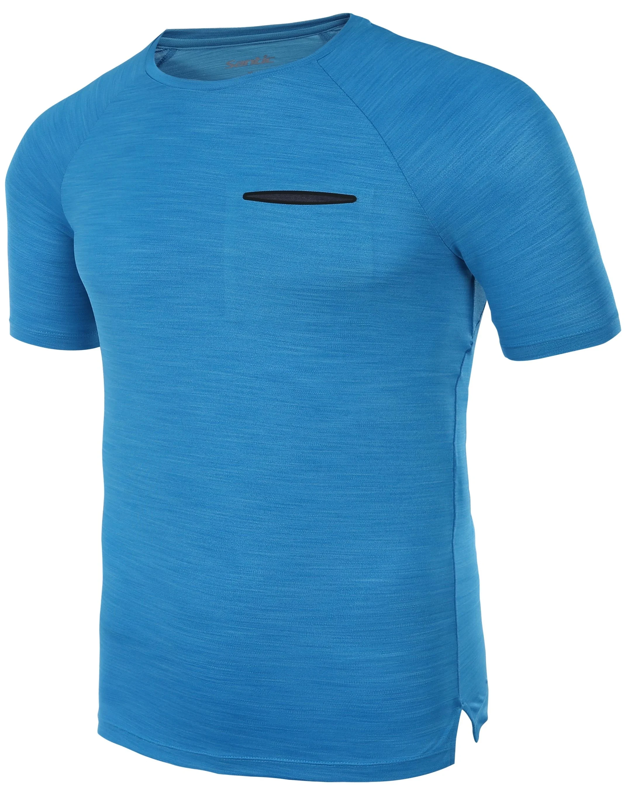 
Men Custom Comfortable Round Neck T-shirt Breathable Sport Wear With Pocket 