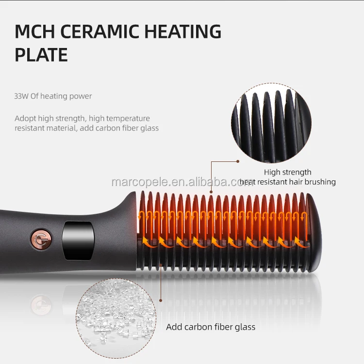 Ptc Heater Professional Hot Comb Hand Portable Hair Combs Hair Styling