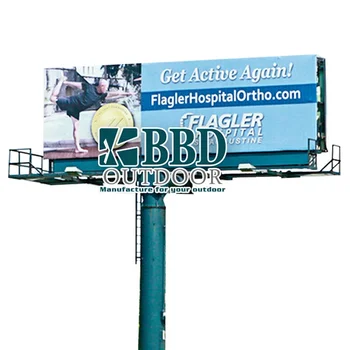 Custom Highway Steel Stand Banner Portable Aluminium Outdoor