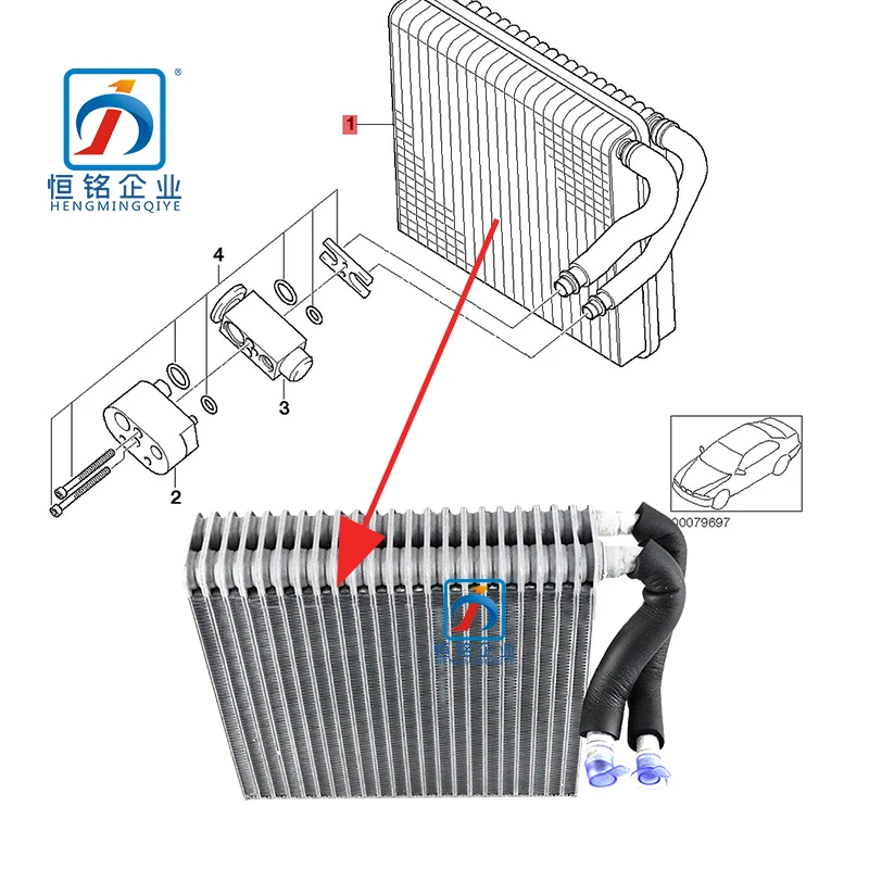 Brand New Replacement R52 Evaporator For Cooling System 64111499134
