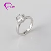 14k white gold moissanite 1 carat solitaire VVS clarity D color prong setting ring for girl engagement