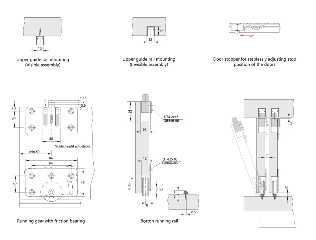 Tma Bedroom Wardrobe Sliding Door Hardware Sliding Door Fittings And