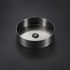 High End Design Red Bronze Stainless Steel Round Bathroom Sink Wash Basin