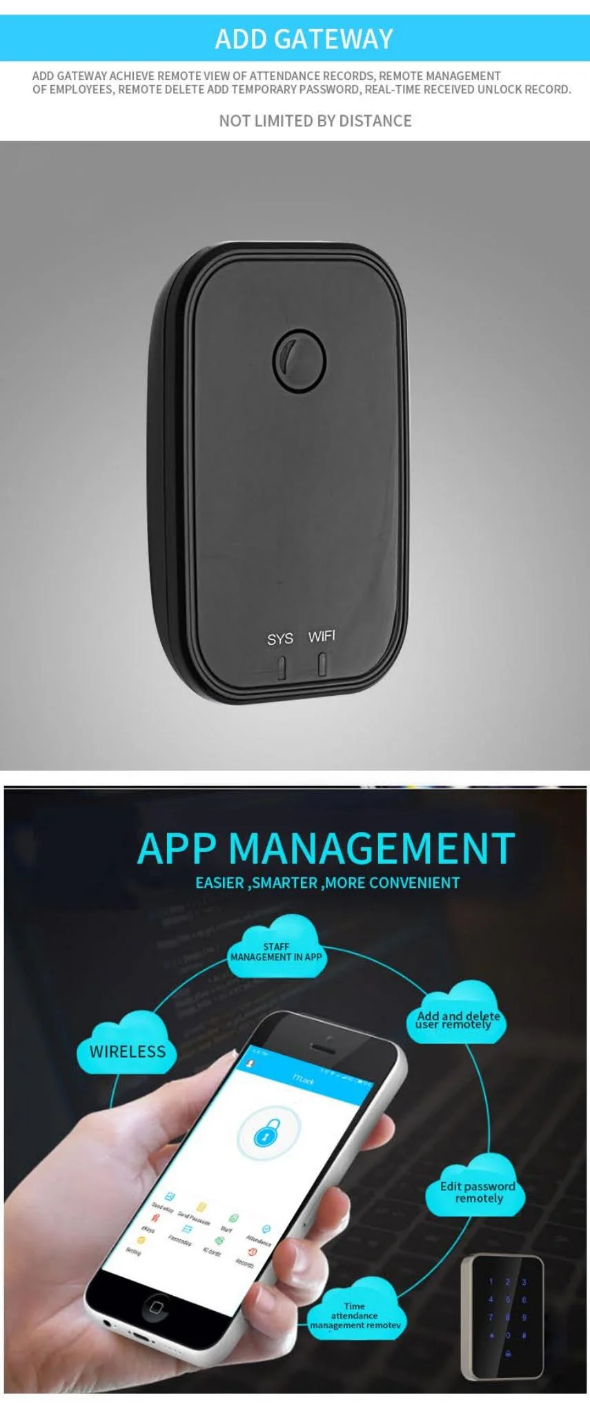 Водонепроницаемый уличный смартфон TTLock, беспроводная клавиатура  управления доступом с IC-картой и функцией пароля, Wi-Fi опционально|  Alibaba.com