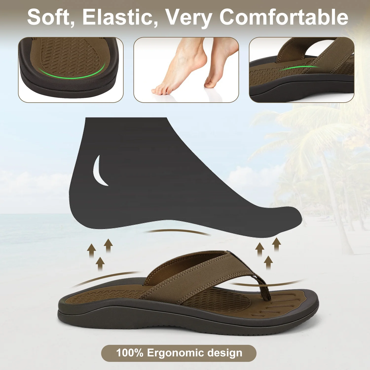 2021 Flip Flops Comfortable Arch Support Slippers Casual Summer Slipper