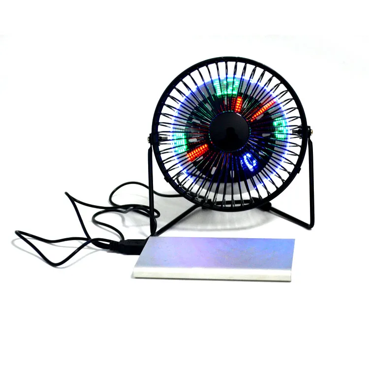 Usb Small Desk Fan Lights 