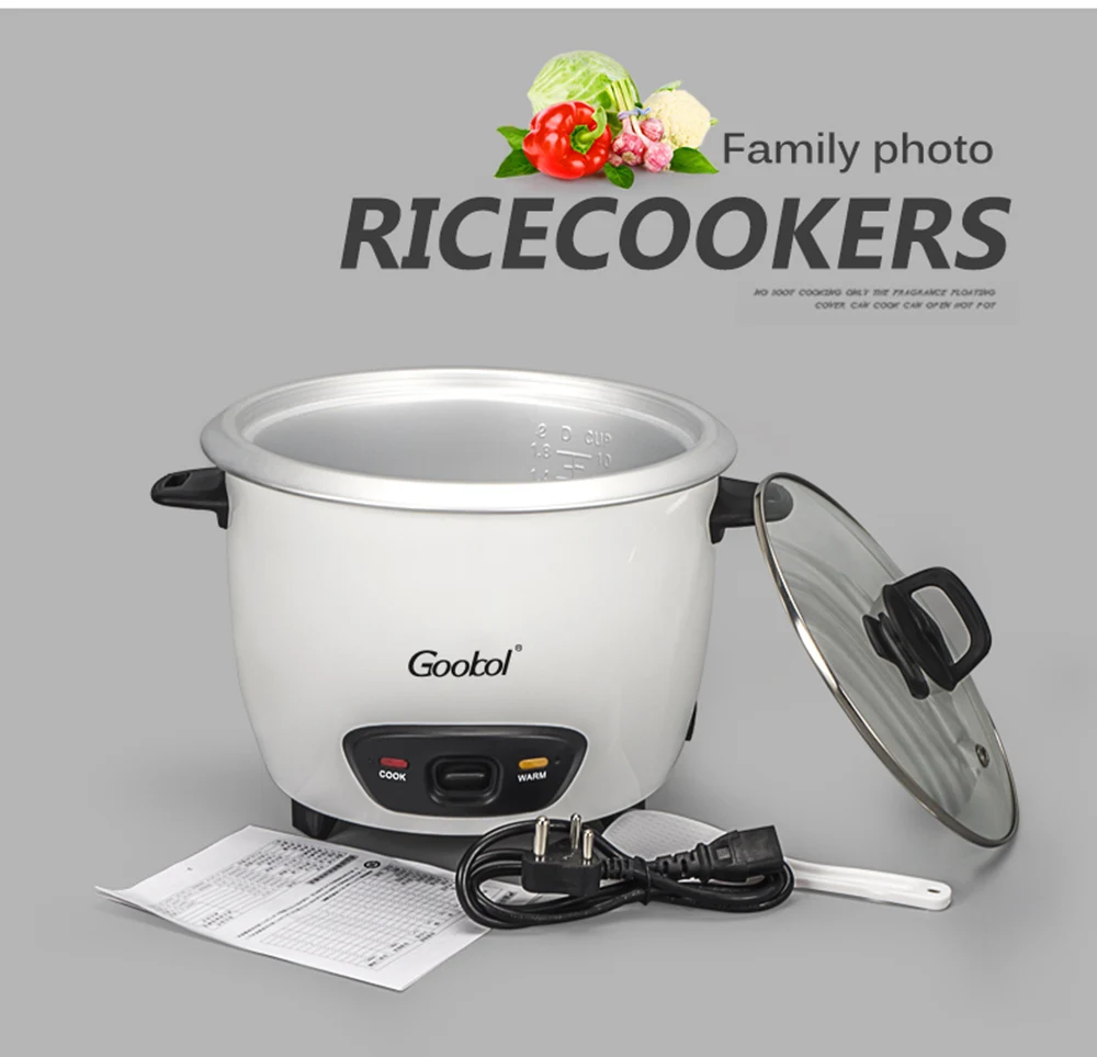 Electric Rice Cooker With S/s Lid And Aluminium Steamer 0.6l Capacity Baby Mini Rice Cooker Rice