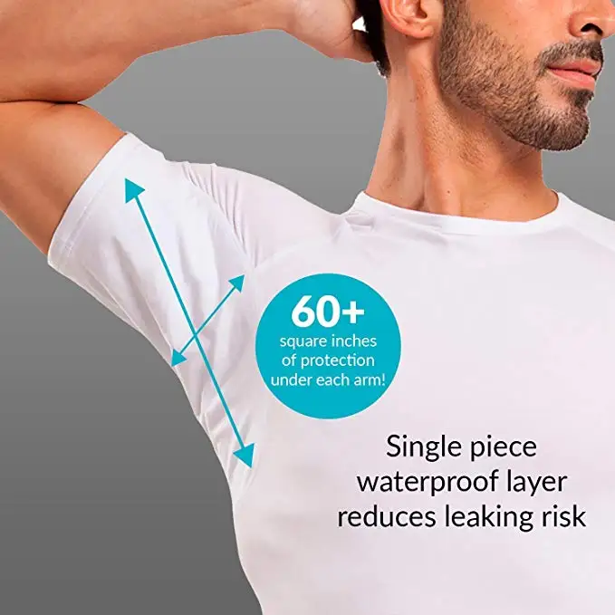 Micromodal V-Neck Sweatproof Anti Sweat Undershirt for Men White