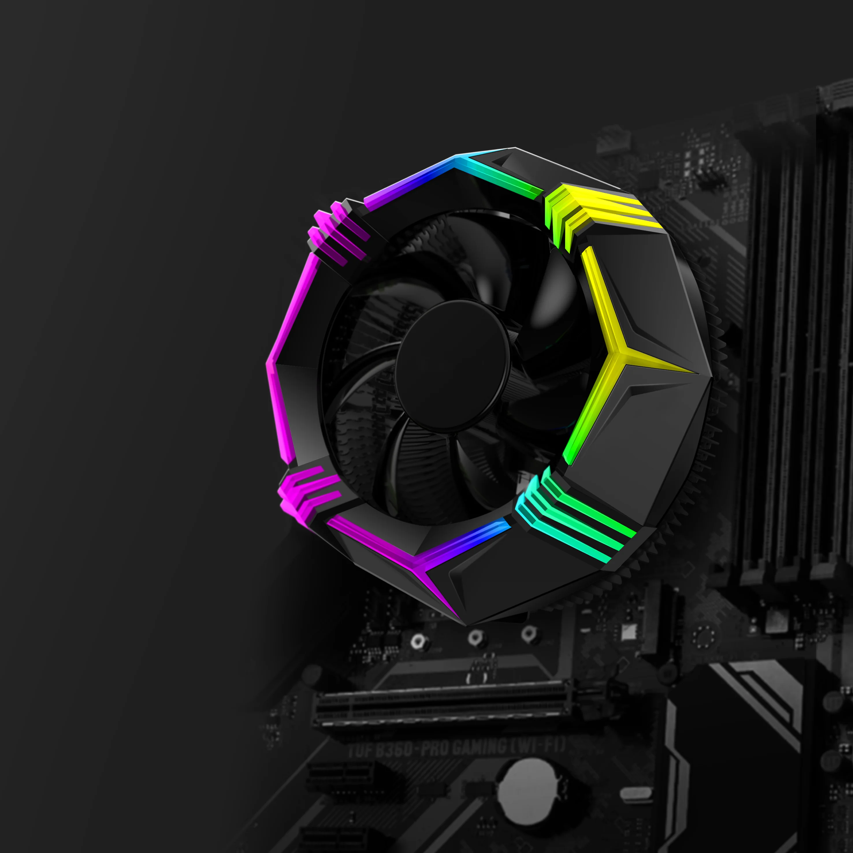 Cpu Air Cooler, SAMA, C904FRGB - detail 2