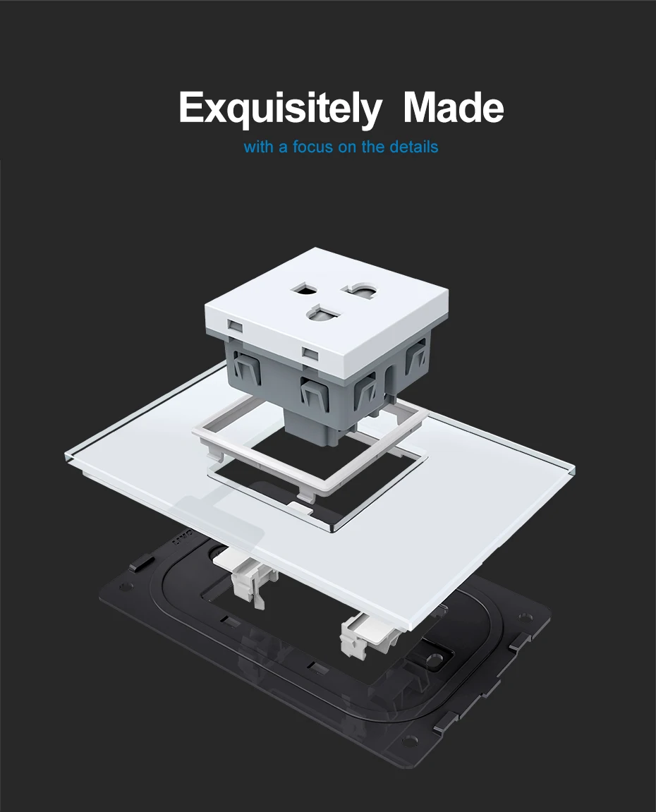 smart light switch zigbee with 10A brazil power socket - ANKUX.COM