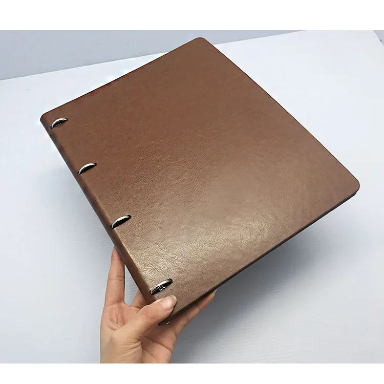 A4/b5 Customised Design Pu Hardcover Paper 4hole Ring File Folder
