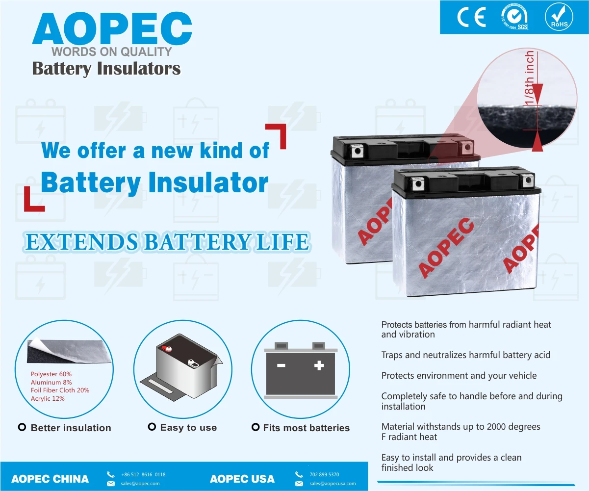 Heat Shield And Heater Wrap Automotive Battery Insulation Kit Protector