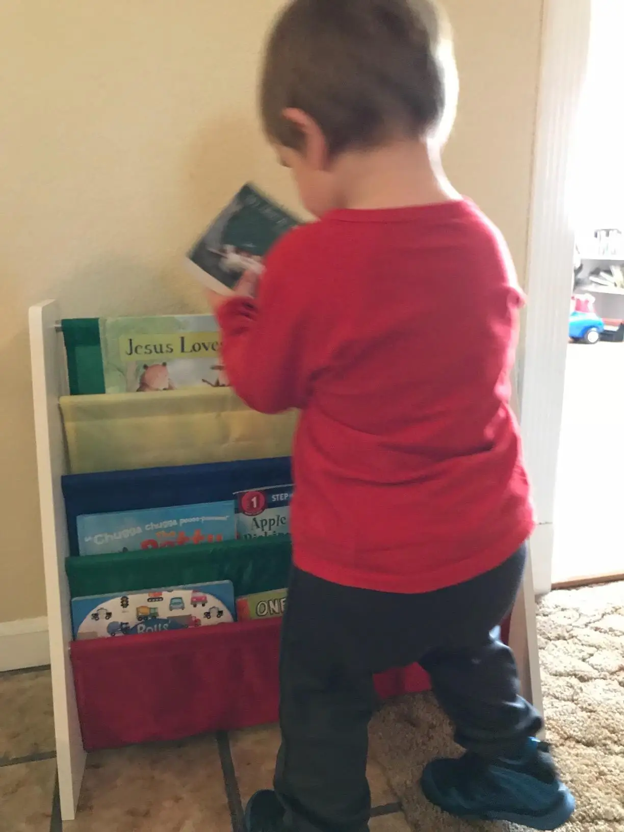 Modern Wooden Living Room Children Bookcase Bookshelf Colorful Kids