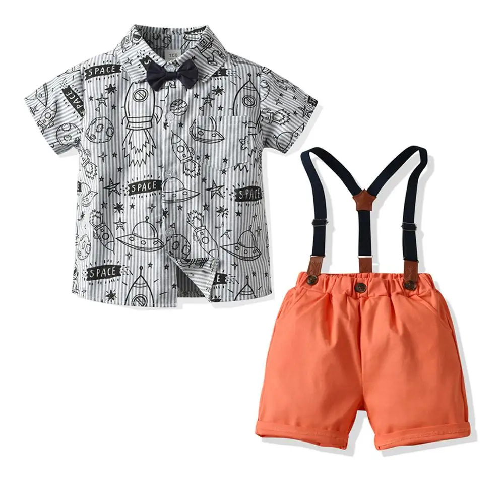 High Quality Wholesale 2pcs Baby Boy Outfits Summer Clothing Sets Baby