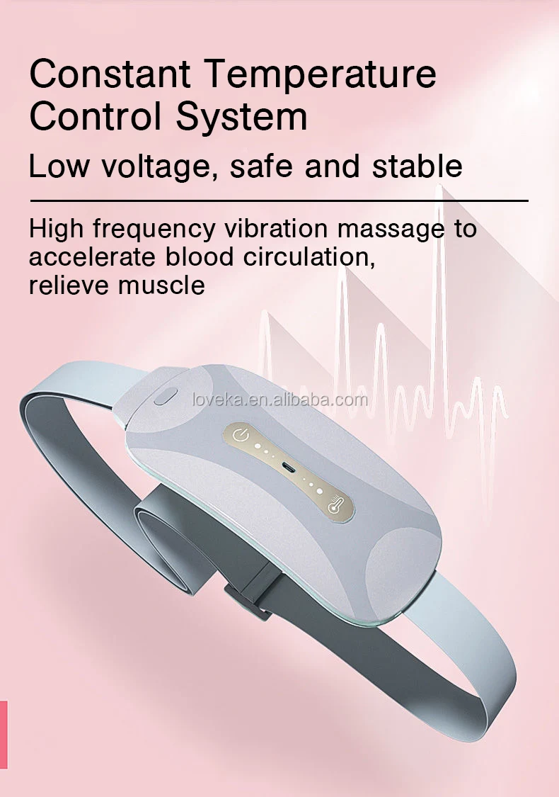 Vibrating Warm Palace Belt Electric Heated Waist Belt Warm Therapy Pain