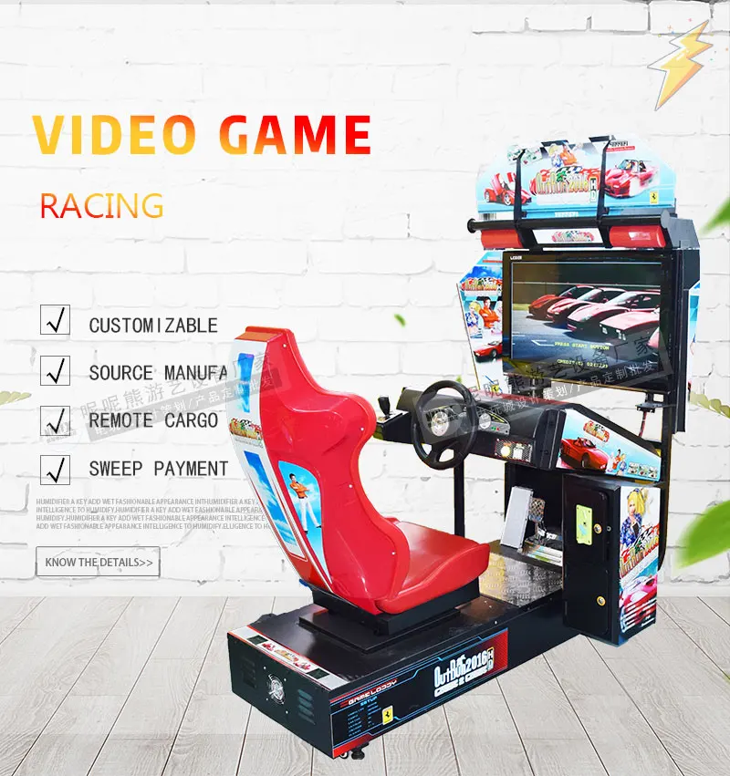Amusement Park  Racing Car Game Console in Coin Operated Games Car  Racing Game Machine