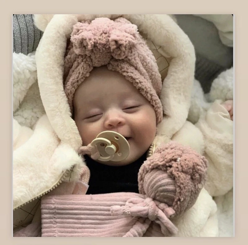 Solid Color Bowknot Plush Baby Hat 