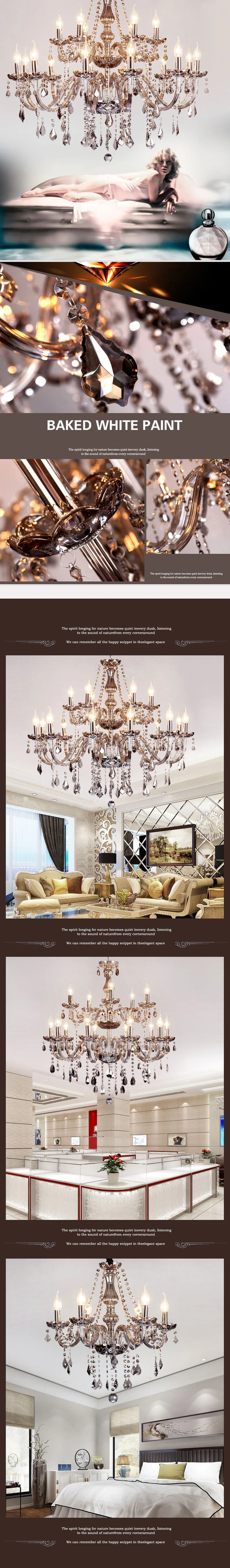 Luxury modern amber light golden decoration chandelier led pendant light manufacturers ceiling crystal chandeliers factory