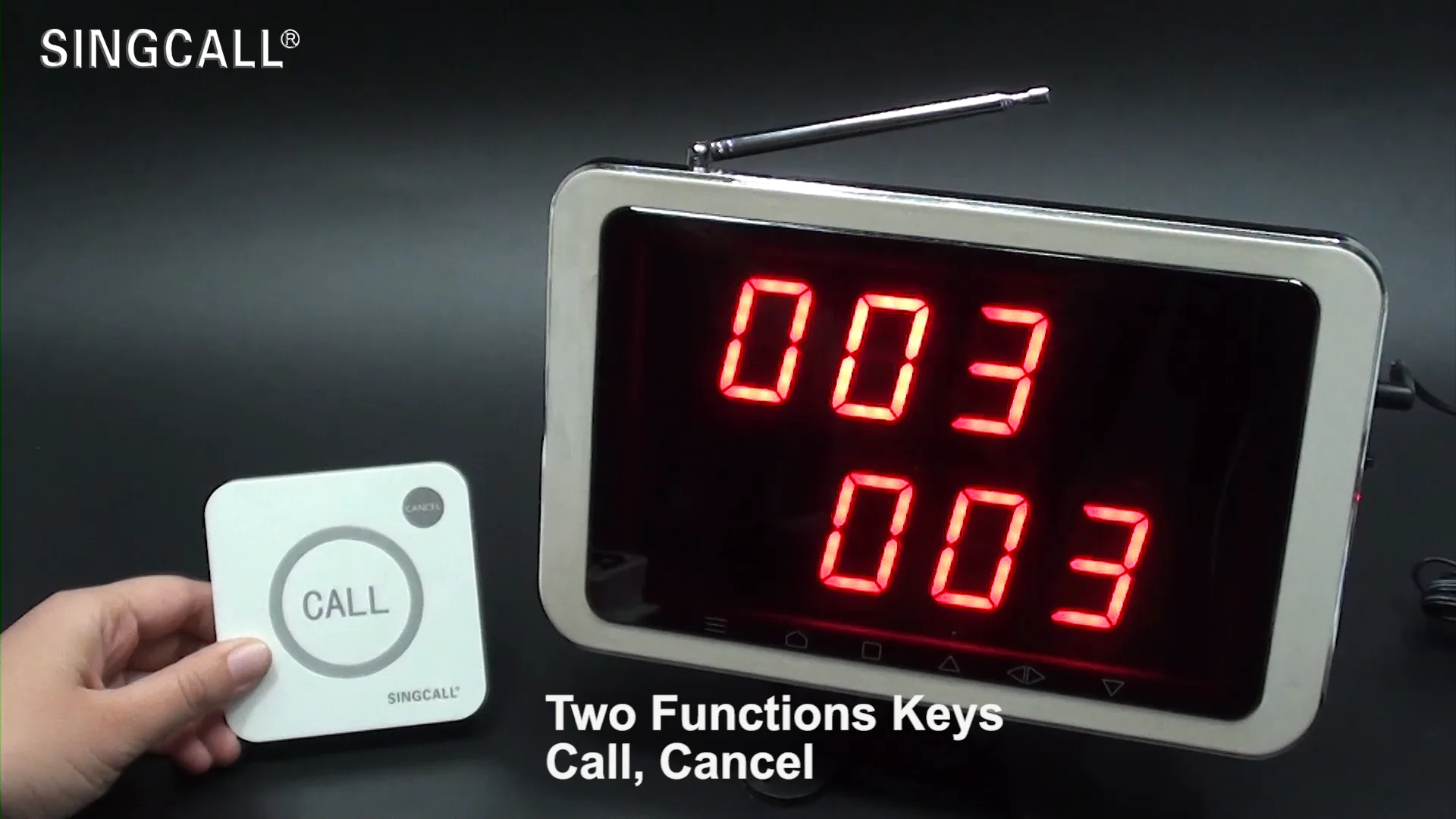 Singcall Wireless Pager Hospital Patient Call Bell In Nursing Homes