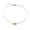 Simple Explosive Bracelet With Heart Friendship Bracelet Maker Couple Copper Peach Heart Braided Simple Friendship