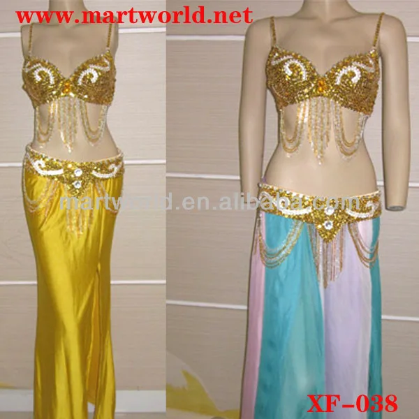 Gold Cabaret Belly Dance Outfit Xf 038 Buy Cabaret Belly Dance