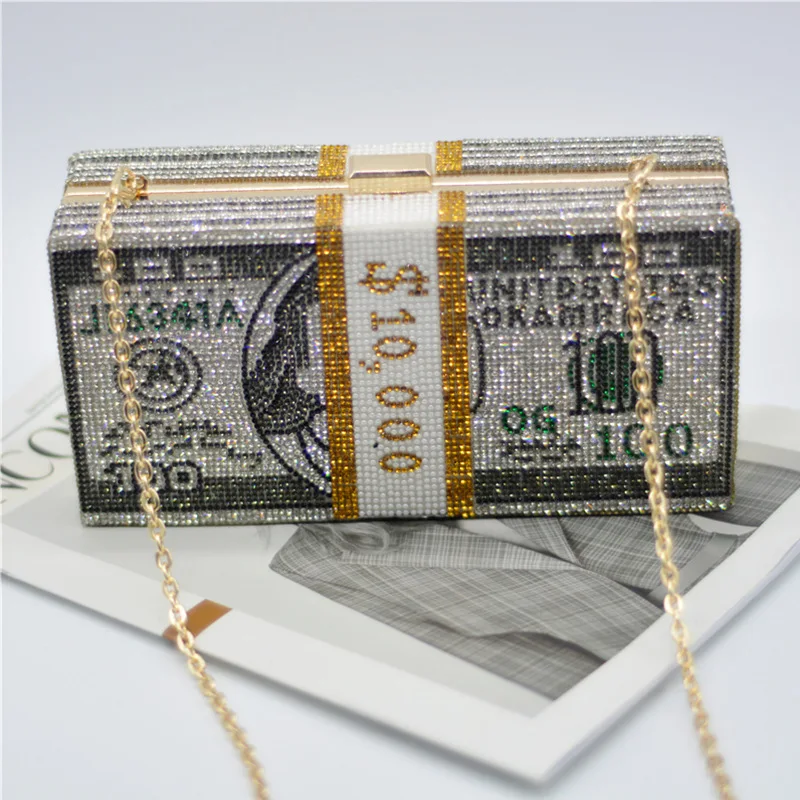 rhinestone money bag