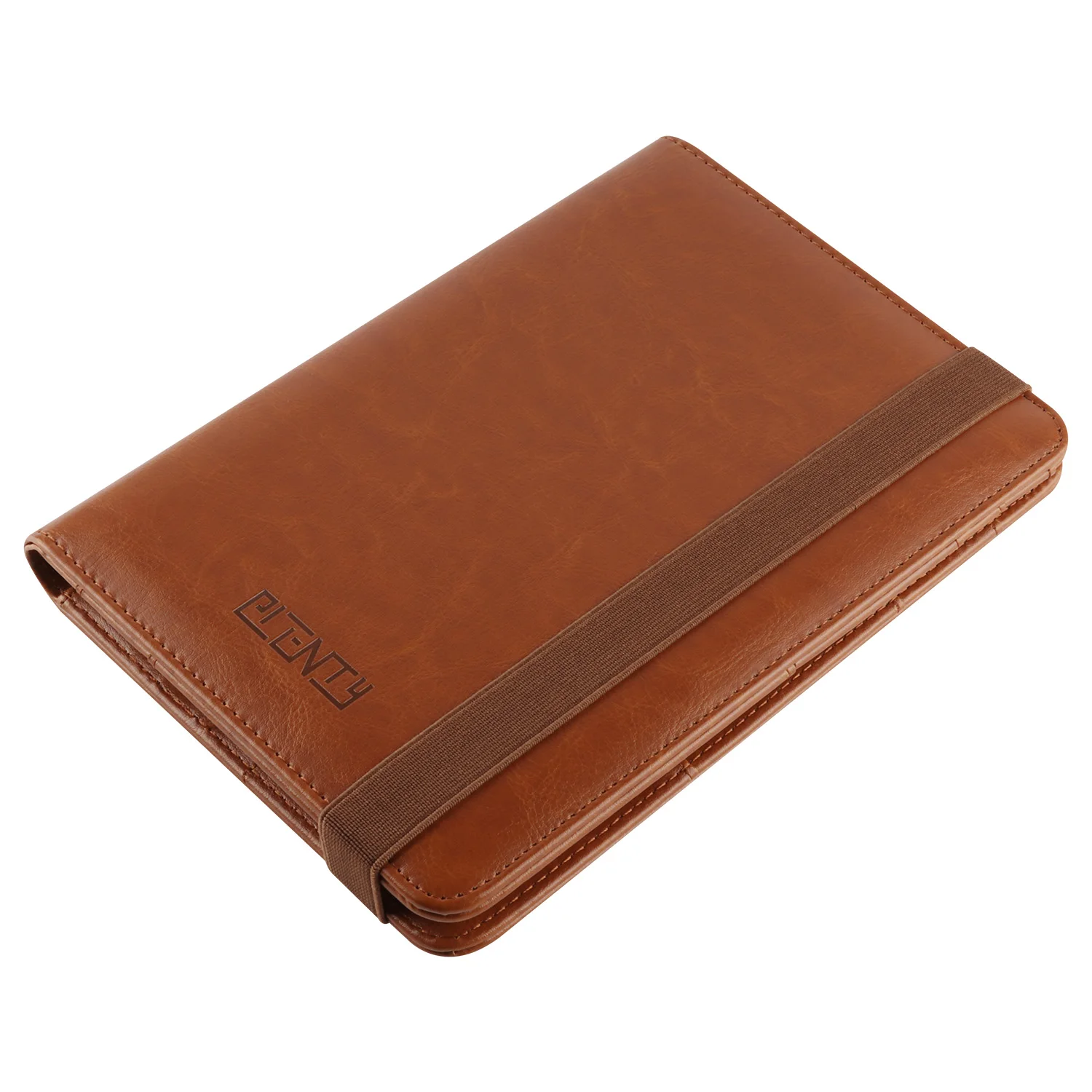 折叠皮革笔记本小组合记事本螺旋与计算器5x8英寸便条纸