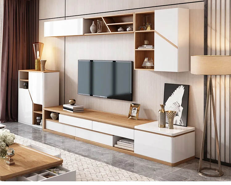 Großhandel Hochwertige Einfache Wohnzimmer Verstellbare Moderne Holz-tv