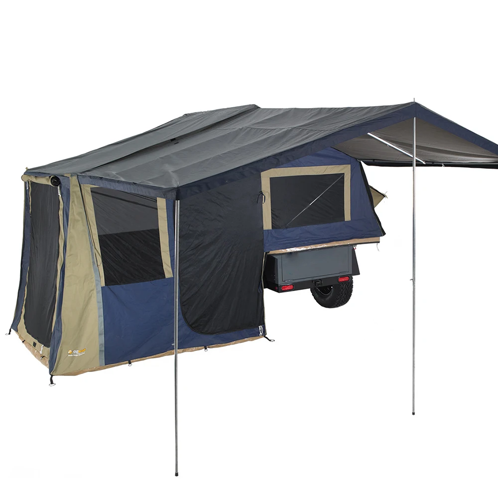 2 人小拖车折叠露营拖车与充气帐篷