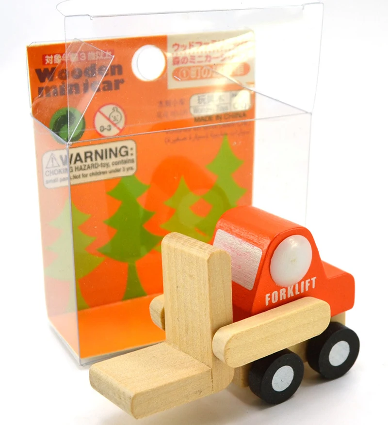 12pcs/set Mini wooden car/airplane/ military vehicle Soft Montessori wooden toys for children with gift box birthday