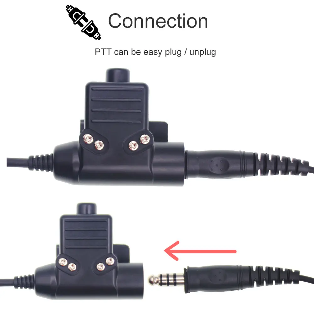 U94 Ptt Neck Throat Mic Earpiece Radio Nato Tactical Headset For Baofeng Tyt Ham Radio Buy 1390