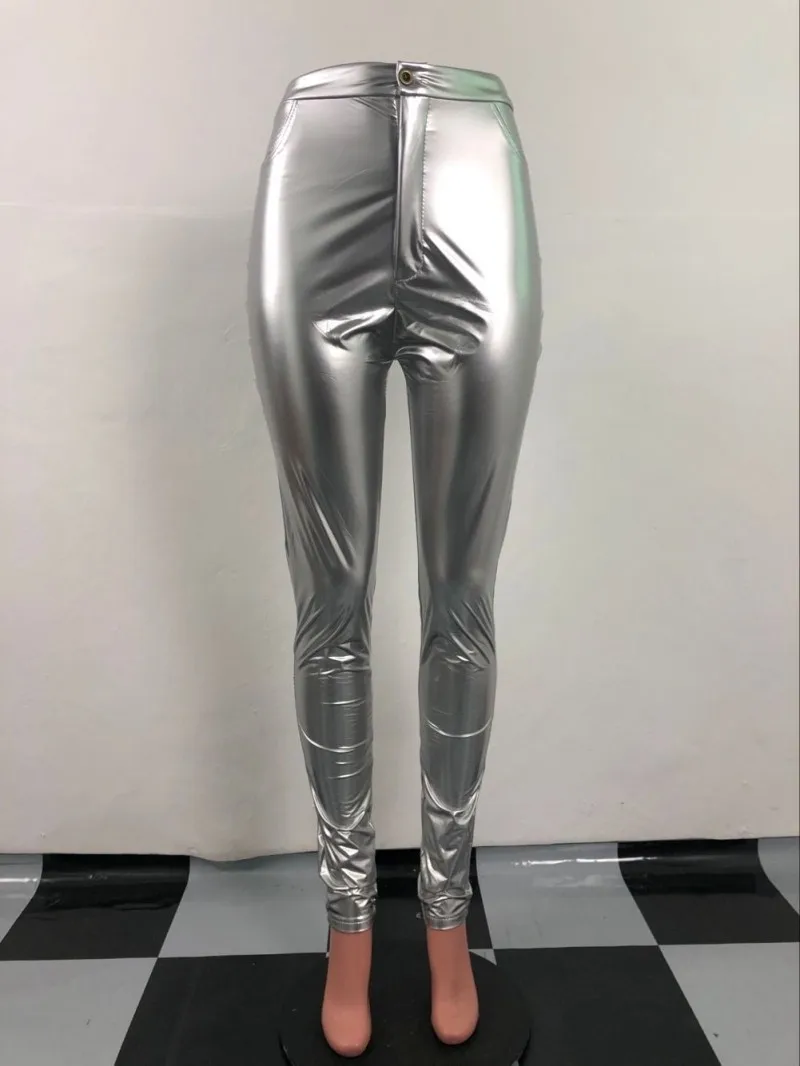 Plus Size S-3XL Solid PU Leather Pants Warm Thick Highly Stretchy Fleece PU Pencil Pant Women Fashion Trousers Clubwear Y11011_13