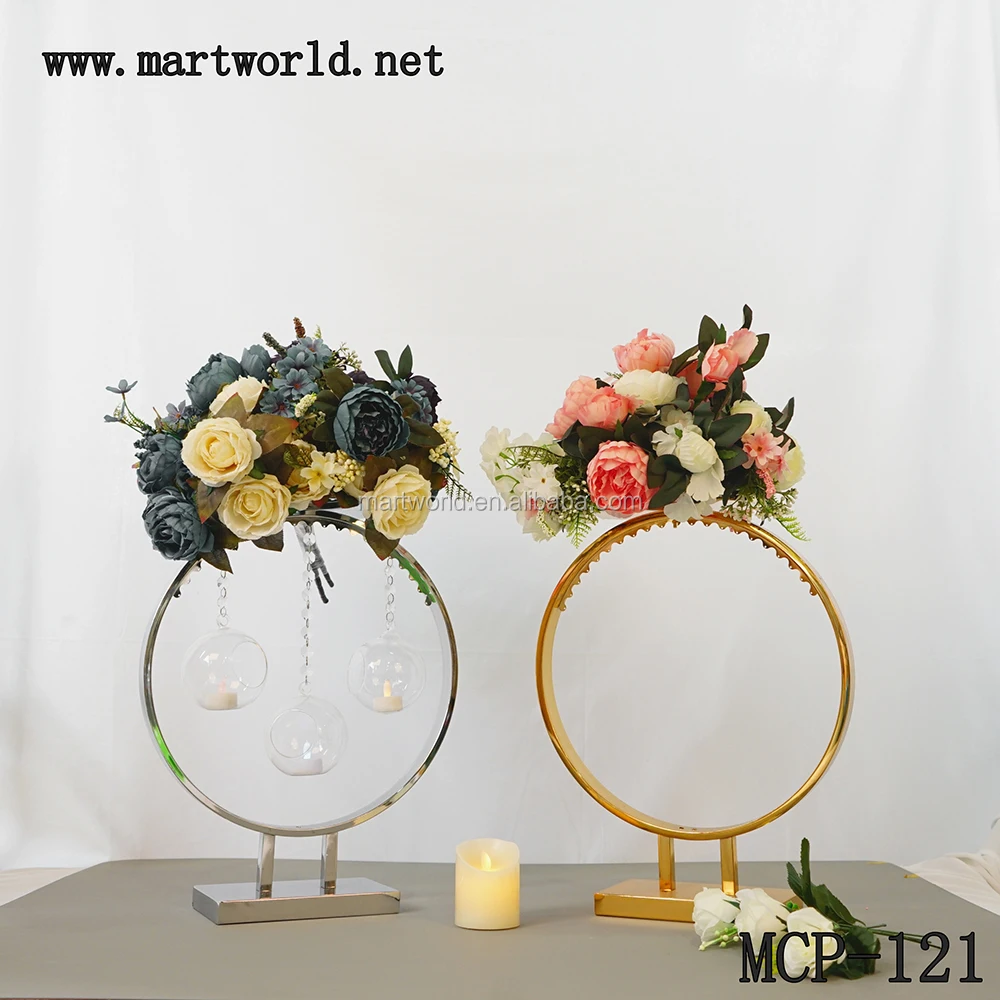 Round Wedding Table Centerpiece Metal Artificial Flower Display Stand For Bridal Shower Birthday Party Event Decoration Mcp 121 Buy Round Wedding Table Centerpiece Metal Artificial Flower Display Stand For Bridal Shower Birthday Party
