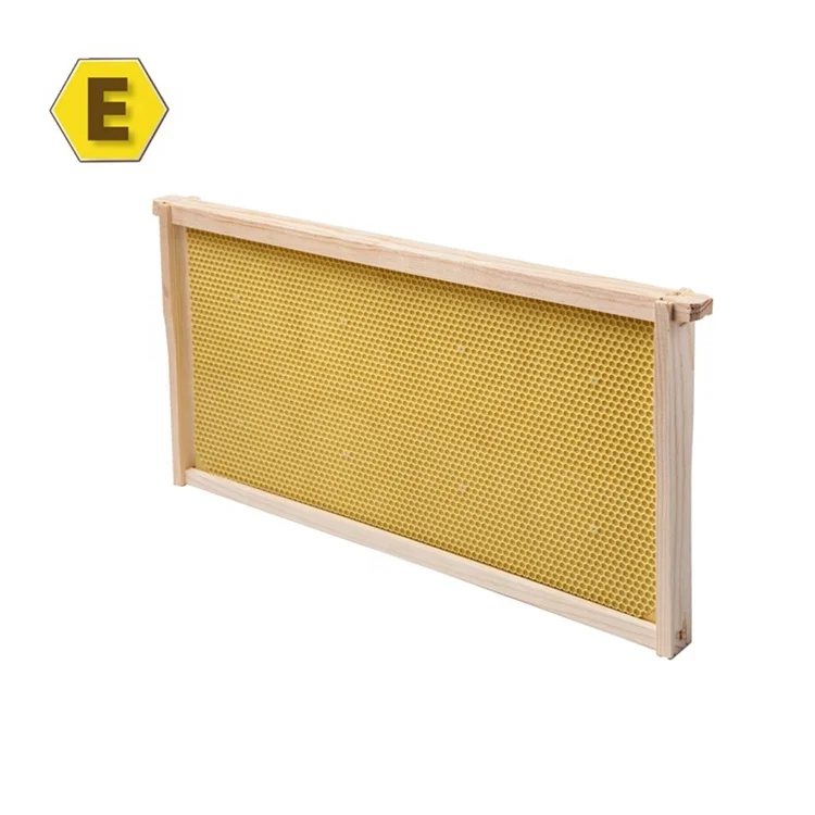 
Full depth wooden beehive frame assembled with plastic foundation beekeeping equipment 