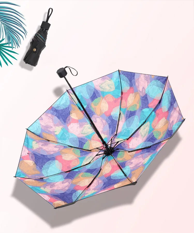 umbrella model : folding umbrella hand shank: rubber frame