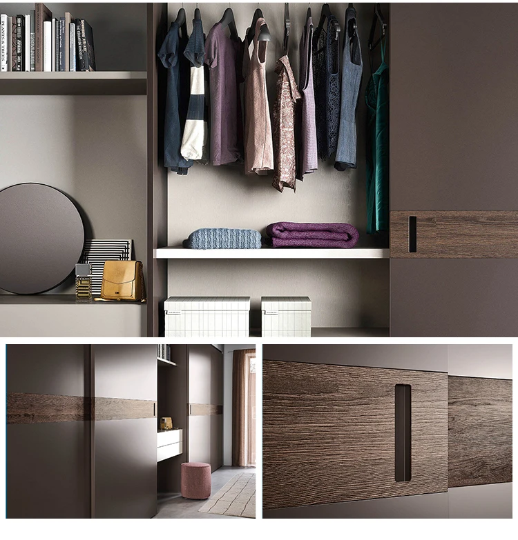 New style modern wooden wardrobe design sliding wardrobe doors system closet wardrobe