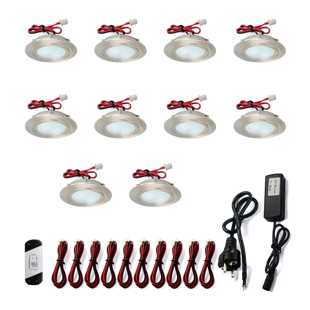 Under Cabinet Lighting Dimmable Mini Recessed Downlight Puck Lights 3000K 4000K 6000K Ultra-Thin LED Panel Light for Kitchen