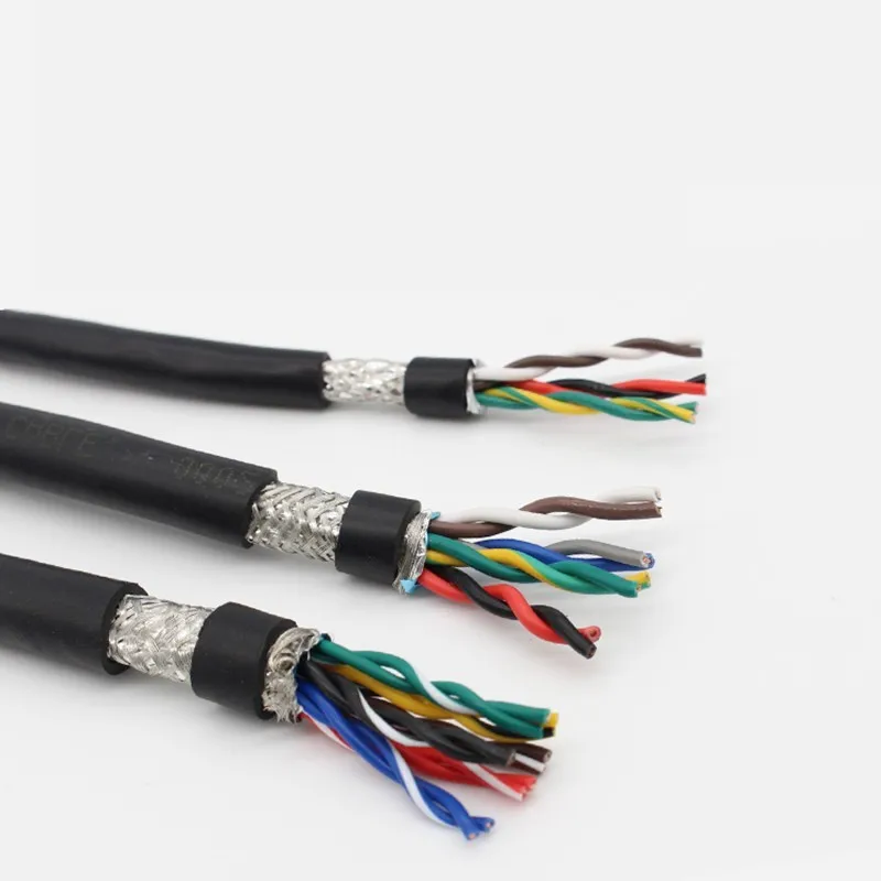 2 core shielded twisted pair cable spooled on industrial reel with label showing 2x1.0mm², RVSP, 100m