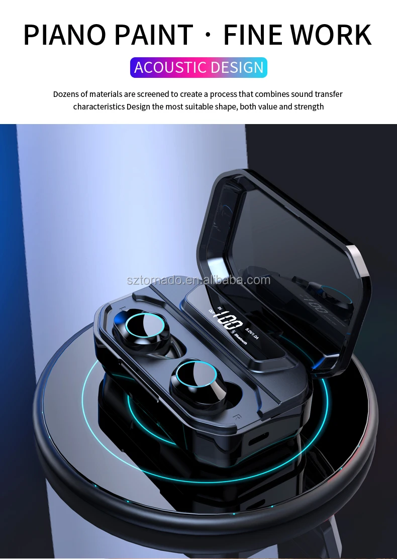 Tindeala 3300mAh Type-c PowerBank LED Display IPX7 Waterproof Touch In-Ear Earbuds TWS 5.0 Bluetooth Stereo Wireless Earphone - ANKUX.COM