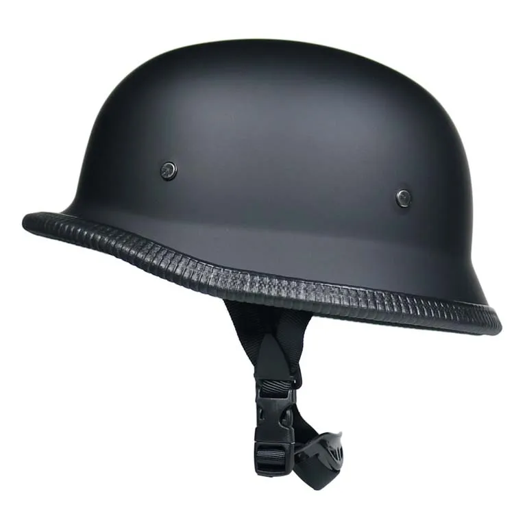 german ww2 helmet motorcycle Half Helmets DOT Approved, Style Helmet, Silver Chrome, Imitation Carbon Fiber Pattern, Man Woman Open Face Vintage Scooter Helmets : Automotive Factory Custom Vintage German Ww2