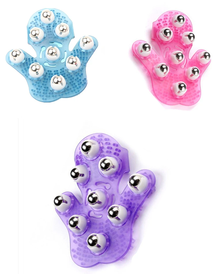 Wholesale High Quality 9 Steel Ball Rolling Massager Glove,held Hand 