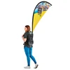 Advertising promotion flying teardrop feather backpack flag banner