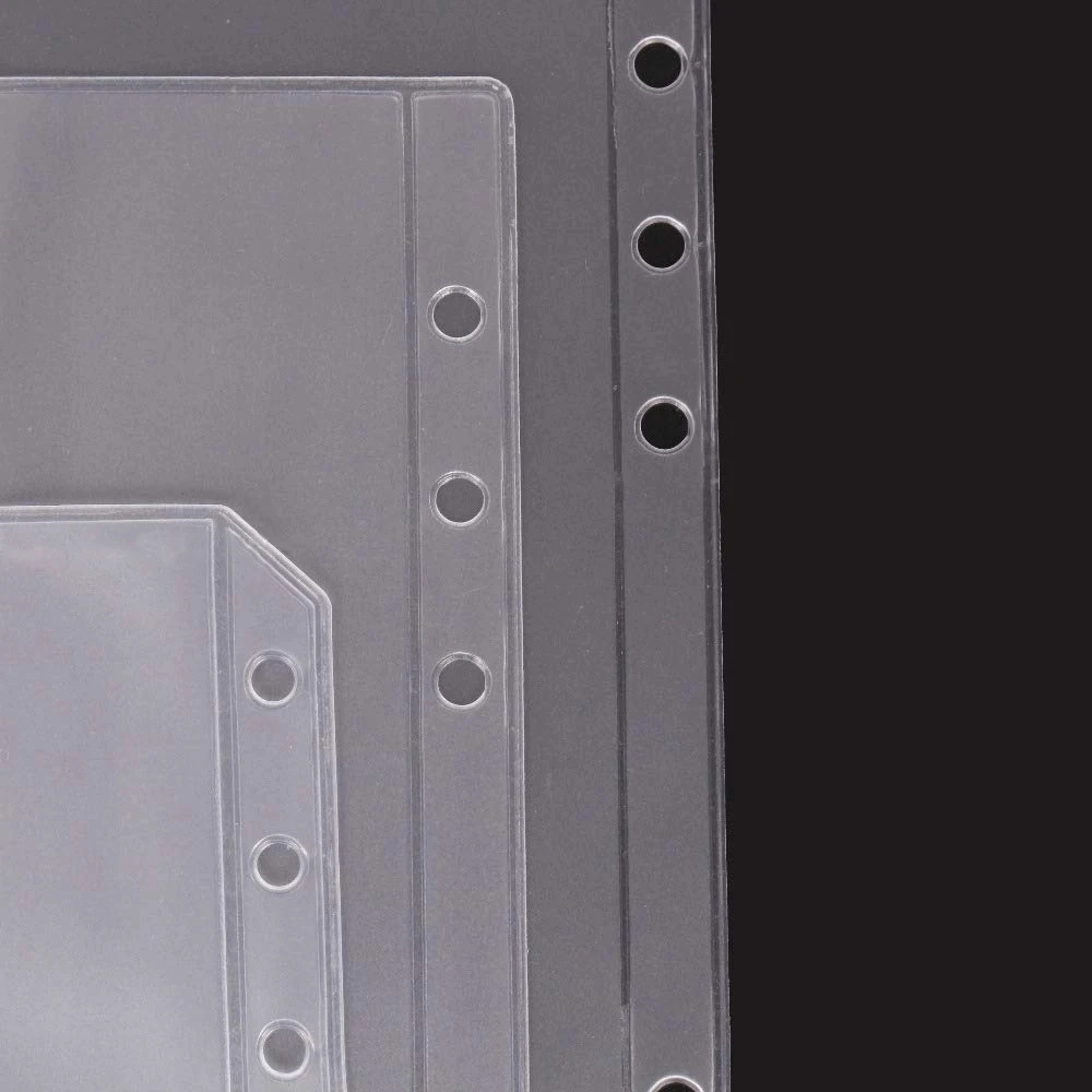 Binder Pockets A4 A5 A6 A7 Size Binder Zipper Folders For 6ring