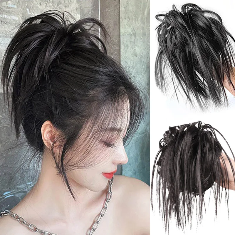 Synthetic Curly Bun Messy Claw Chignon Clip Hair Bun Curly Wig Clip In